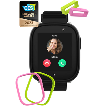 CES award winning X6Play kids smartwatch with the 2 covers coming with ordering in black X6Play