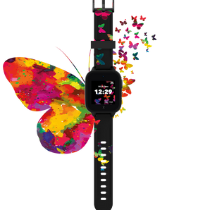 Black Butterfly Watch Strap (XGO3)