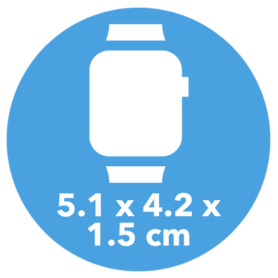 Icon of a smartwatch with dimensions 