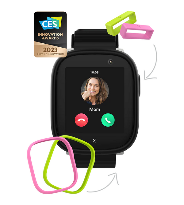CES award winning X6Play kids smartwatch with the 2 covers coming with ordering in black X6Play