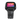 Black smartwatch for kids with a pather-patterned band, displaying with a digital display showing the time, date, temperature, and step count. The watch has a black screen frame and a patterned blue wristband