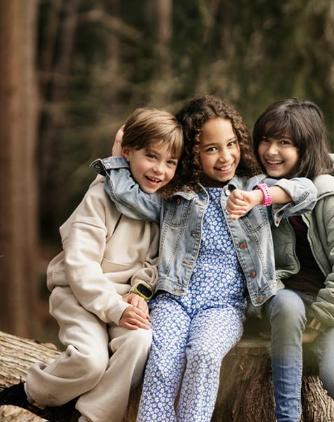 Kids using an Xplora smartwatch